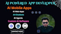 ai mobile app development, ai saas web application, ai chatbot or auto software