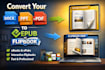 convert any docx, ppt, pdf to epub or flipbook