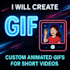 create custom animated gifs video for short videos