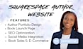 custom squarespace website design for self published authors, portfolio website