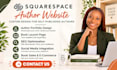 custom squarespace website design for self published authors, portfolio website