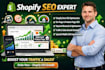 do shopify store seo optimize website to increase organic sales traffic growth
