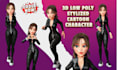 do 3d stylized lowpoly characters, props, environments, cartoon characters, etc