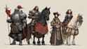 make illustration in fantasy and medieval style