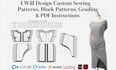 design custom sewing patterns, block patterns, grading and PDF instructions