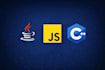 write simple programs in java, javascript and c