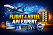 integrate sabre, travelport, amadeus, emirates, and hotel apis