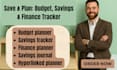 design financial,hyperlinked, budget planner, monthly saving and credit tracker