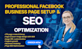 facebook business page setup and SEO optimization