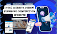 design hvac website plumbing construction website  roofing handyman website