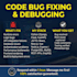 fix bugs and debug your python, javascript, react, or node js code fast