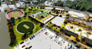 sort out 2d to 3d master plan,urban development,site plan cgi map visualization