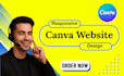 build canva website canva landing page canva website mock up landing page canva