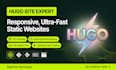 build a fully responsive hugo static website as a hugo expert