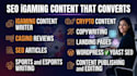 write SEO igaming content