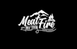 design creative meat fire logo