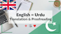 do english and urdu translation and urdu proofreading