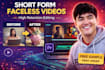create engaging shortform and faceless videos