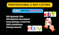 be a product listing expert and a virtual assistant on ebay