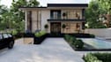 3d custom home design,cgi exterior view,house plan,duplex rebuild,escape render