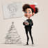 draw christmas cartoon caricature