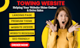 towing website trucking transport website towing logistics logo towing website