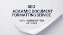 do academic document formatting service