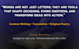 provide professional translation and creative writing
