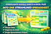 consolidate multiple google sheets or excel files into one clean spreadsheet
