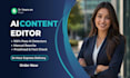 humanize ai, remove ai from content or edit ai content