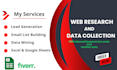 do web research  and data collection with accuracy