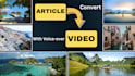 convert your script or article into a video using stock footages