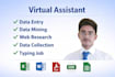 do accurate data entry, web research ,data mining