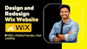 create wix website design, redesign wix website, wix design