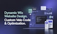 create dynamic wix website design with custom velo code and optimization