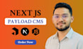 develop a modern next js website with payload cms