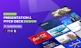 design investor pitch deck in powerpoint presentation or google slides