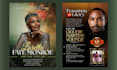 design funeral flyer, program booklet, memorial prayer card, and obituary flyer