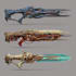 high quality weapon concept art for gaming and more