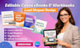 design editable canva ebook, lead magnet, canva workbook