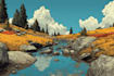 a natural landscape and background illustration
