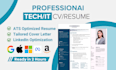 write your ats tech resume and professional IT CV
