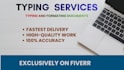 do fast typing services, retype scanned pages, format ms word documents
