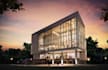 render 3d commercial building, cultural center design, stunning facade rendering