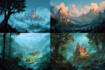 illustrate enchanted fantasy landscapes