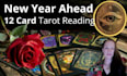 provide a 12 card tarot reading for your year ahead