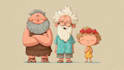 draw a cute and funny cartoon illustration