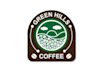 design super green hills coffee monogram logo