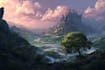 illustrate fantasy scenery and magical environments
