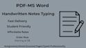 type your PDF or hand written notes into ms word